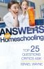 Book cover for "Answers for homeschooling"